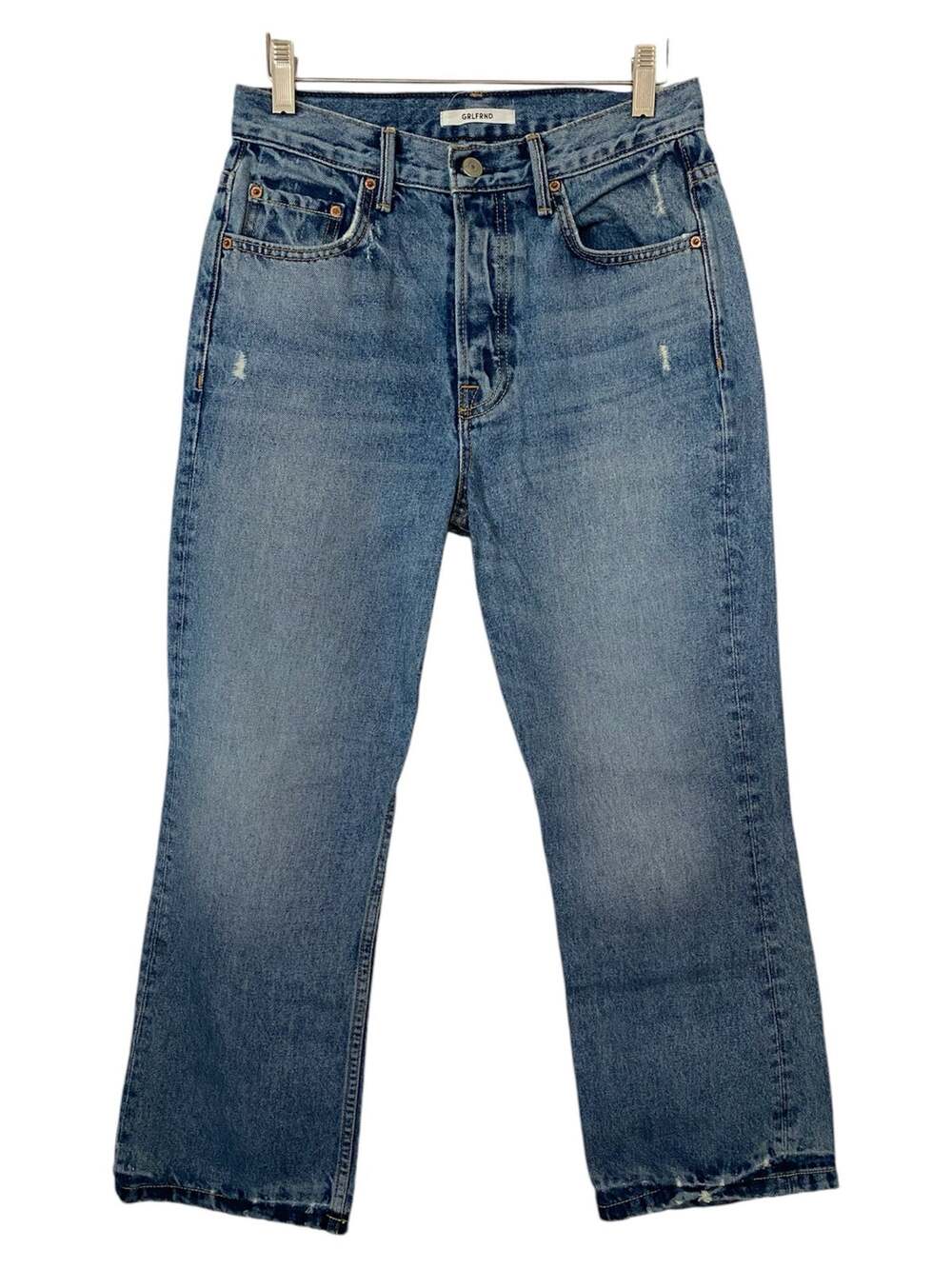 GRLFRND Linda Women High Rise Straight Crop Jeans In Schools Out Size 27 Casual